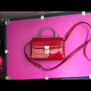 Cherry Red cross body purse